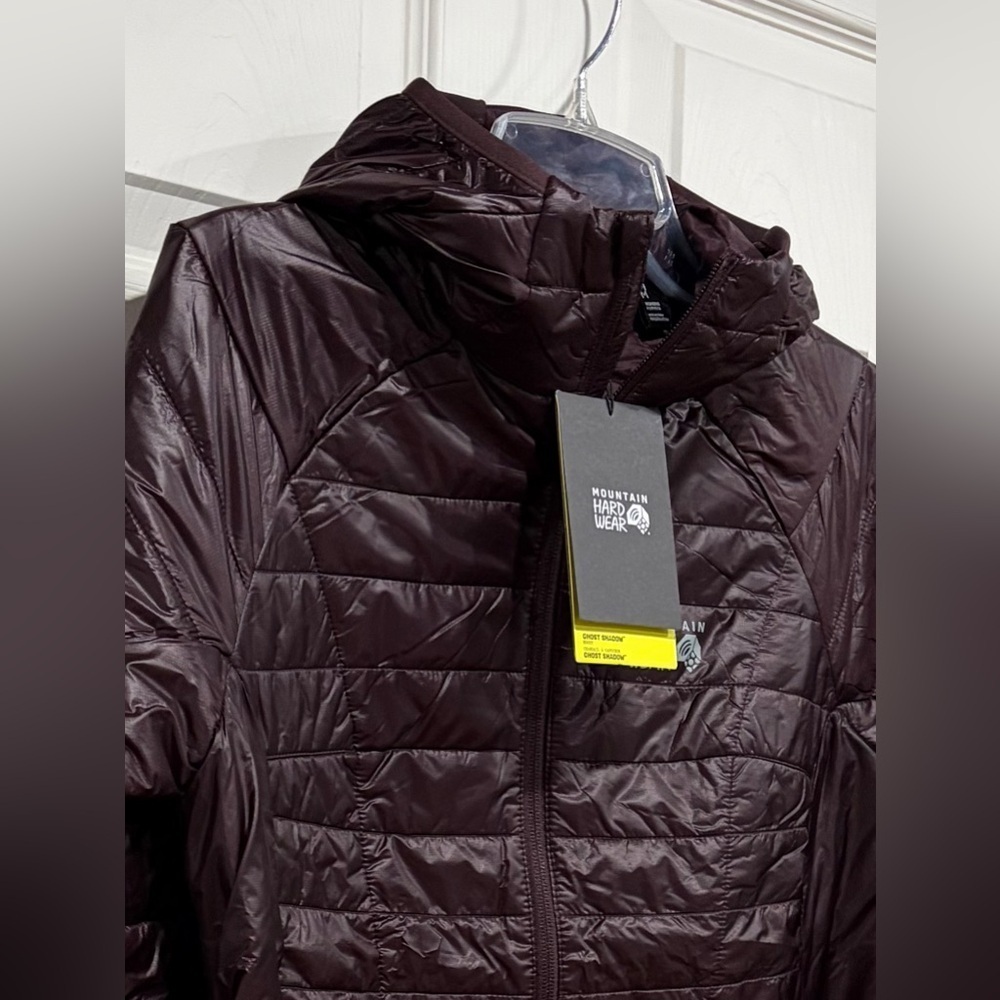 Mountain Hardwear Women's Large Ghost Shadow Hooded Jacket Blackberry NWT Puffer - Picture 2 of 7